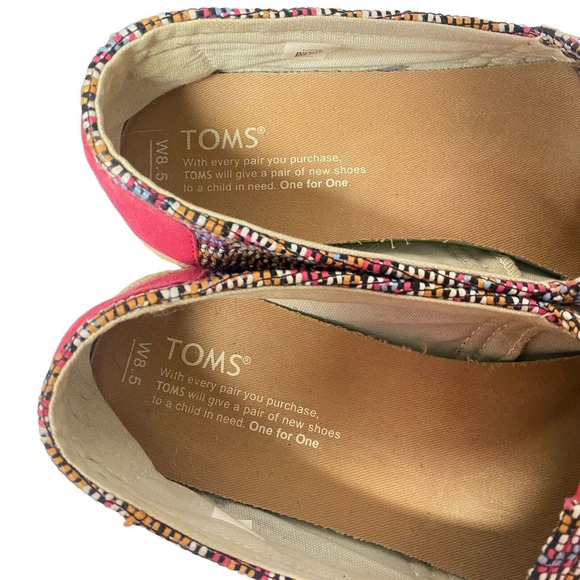 Toms Shoes Women's Size 8.5 woven design Tomsalparh Multicolor - Picture 8 of 8